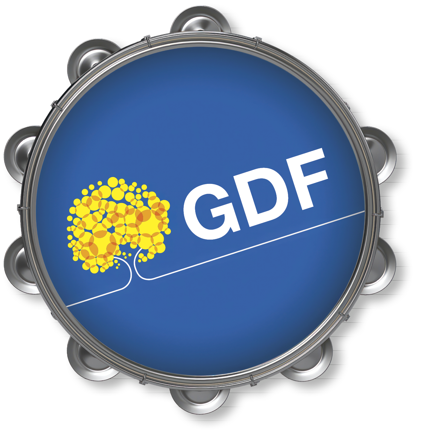 Desenho de pandeiro com a marca do Distrito Federal